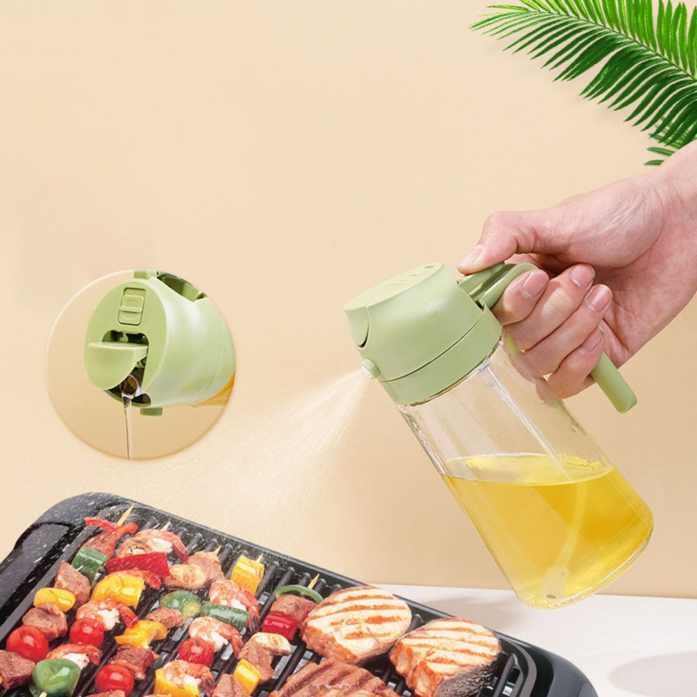 2 in 1 Oil Sprayer Bottle Kitchen Tool for Cooking Baking BBQ